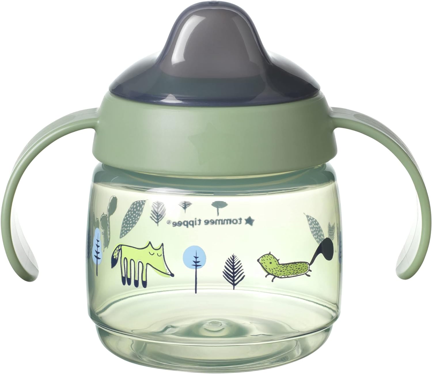 Tommee Tippee Superstar Sippee, Weaning Sippy Cup for Babies with INTELLIVALVE Leak and Shake-Proof Technology and BACSHIELD Antibacterial Technology, 4m+, 190ml, Pack of 1, Green-0