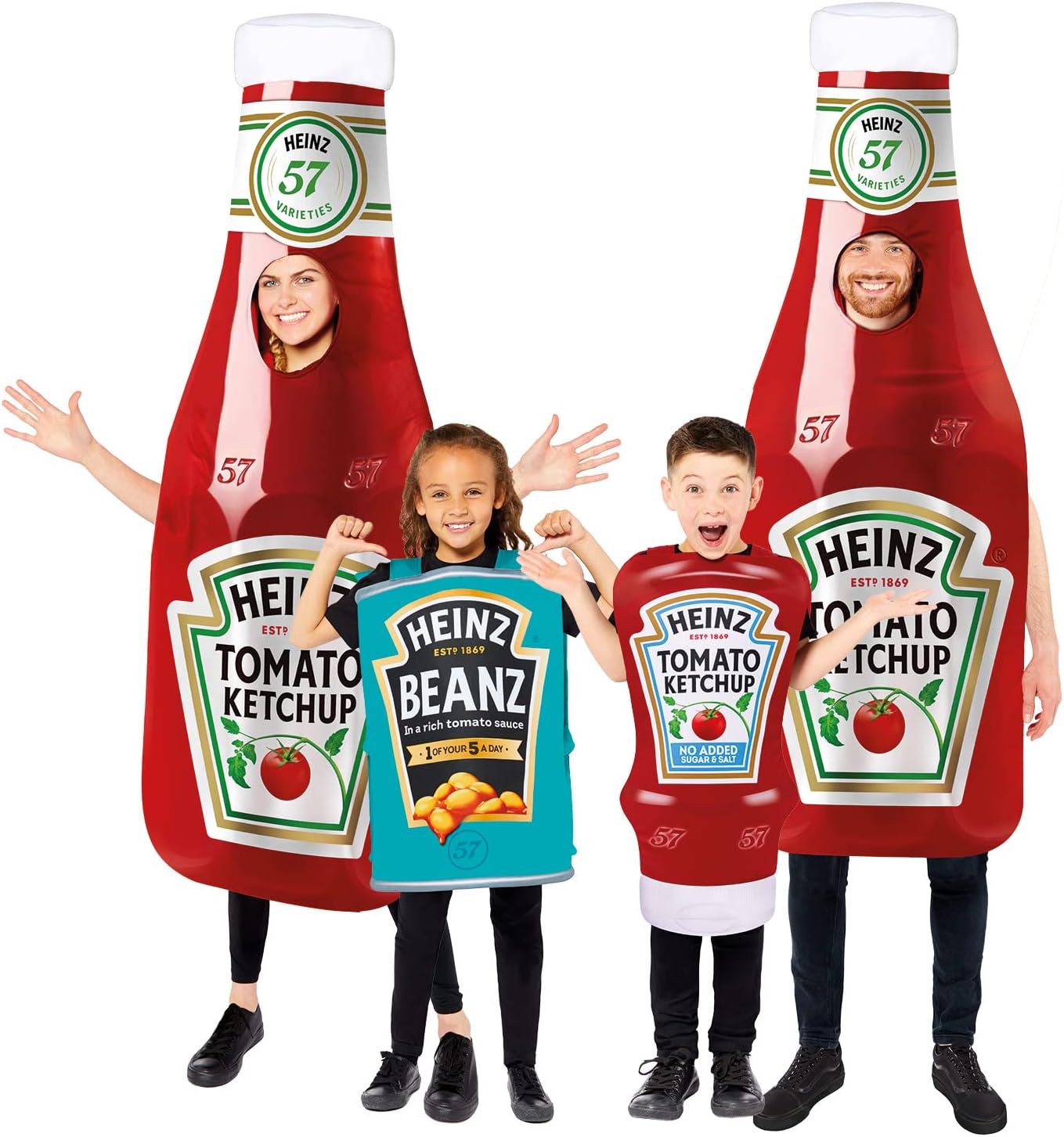 (PKT) (9913345) Adult Heinz Ketchup Bottle Costume Tabard (Standard)-1