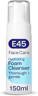 E45 Face Wash Foaming Cleanser – Daily Face Cleanser for Dry and Sensitive Skin – Gentle Facial Cleanser – Removes Excess Oil and Makeup for Clean, Soft Skin - Skin Care Facewash for Women & Mens Skin