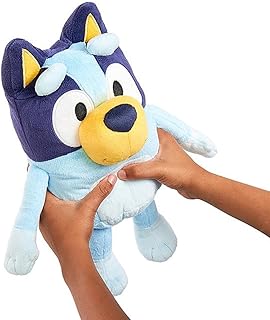 Bluey Large 30cm Talking Sounds Plush: Official Collectable Character Cuddly Jumbo Soft Toy, Blue