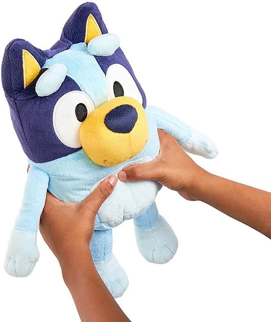 Bluey Large 30cm Talking Sounds Plush: Official Collectable Character Cuddly Jumbo Soft Toy, Blue-0