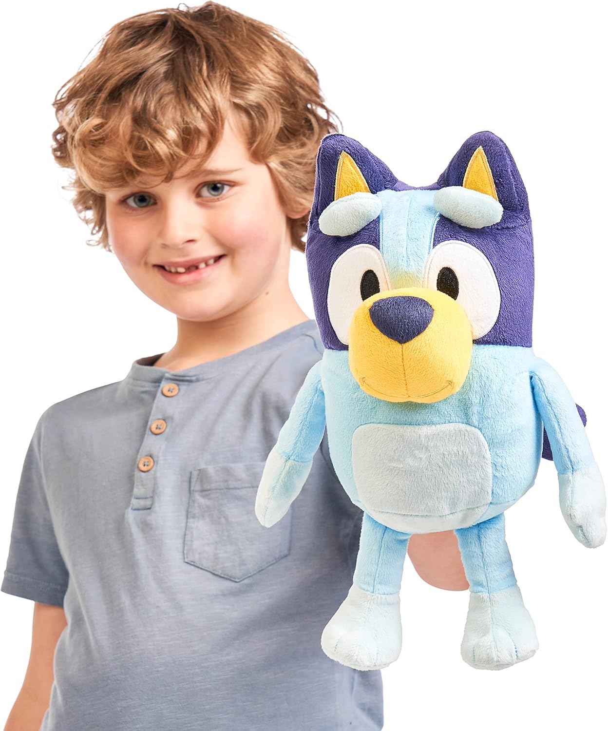 Bluey Large 30cm Talking Sounds Plush: Official Collectable Character Cuddly Jumbo Soft Toy, Blue-1