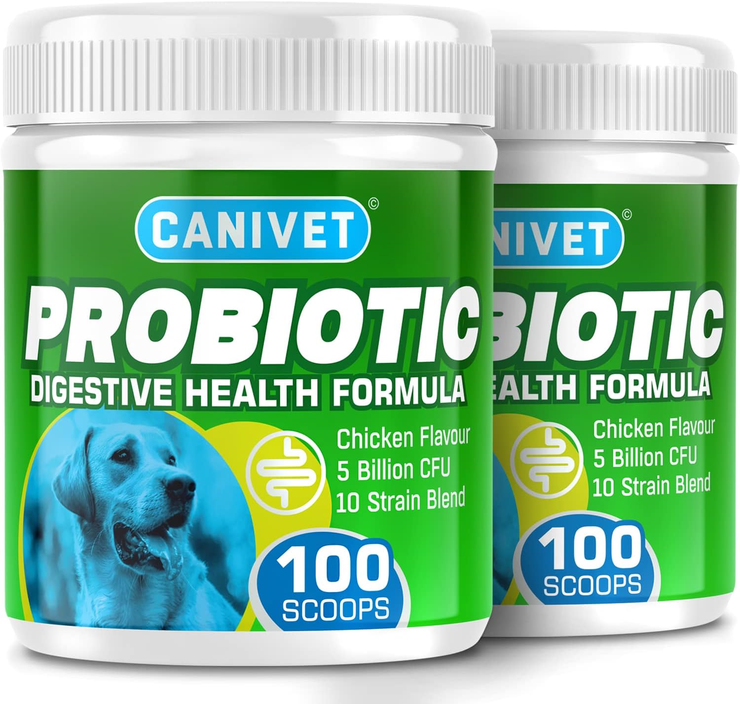 CANIVET Probiotics for Dogs. Canine Dietary Supplement - Aids Digestive Health, 200g Powder Dog Probiotic. 5 Billion CFU** with 10 Strains of Good Bacteria for your Dog's Digestive Health.-0