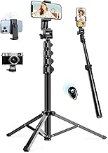 JOILCAN Phone Tripod, 70" Extendable Selfie Stick Tripod for iPhone with Wireless Remote Shutter, Lightweight Portable Camera Tripod with Phone Holder, Compatible with iOS/Android/Small Camera