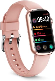 FITVII Slim Fitness Tracker with Blood Oxygen, Blood Pressure, 24/7 Heart Rate and Sleep Tracking, IP68 Waterproof Activity Trackers and Smart Watches with Step Tracker, Pedometer for Women Kids