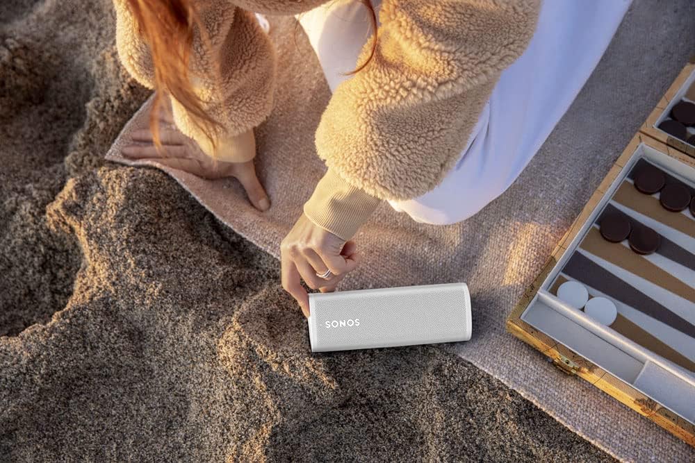 Sonos Roam SL. Experience size-defying sound at home and on the go with this lightweight, outdoor-ready portable speaker with up to 10 hours of battery life and AirPlay2 compatible. (white)-4