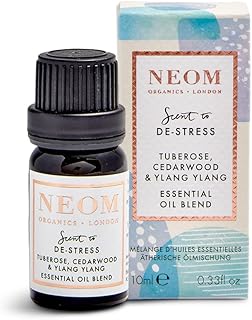 NEOM- Tuberose, Cedarwood & Ylang Ylang Luxury Essential Oil, 10ml | Scent to De-Stress | Deep & Sensual