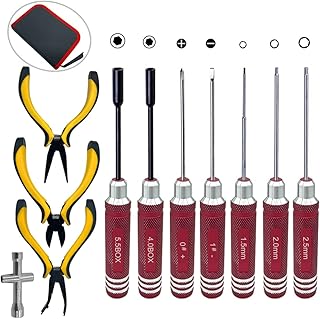 11 in 1 Professional Multi RC Tools Kits Box Set Screwdriver Pliers Wrench Repair for Rc Car Boat Traxxas Helicopter Quadcopter Multirotors Models