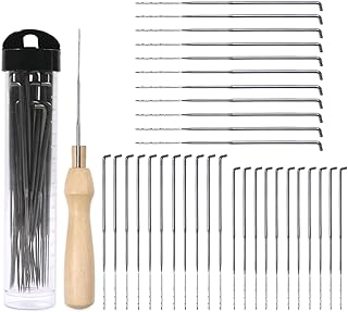 Redamancy 35 Pcs Felting Needles Kit, Felting Needles of 3 Sizes, Needle Felting, Wool Felt Tools Stitch Punch with Bottle and Wooden Handle Holder, Felting Starter Kit for Wool Craft Animal DIY