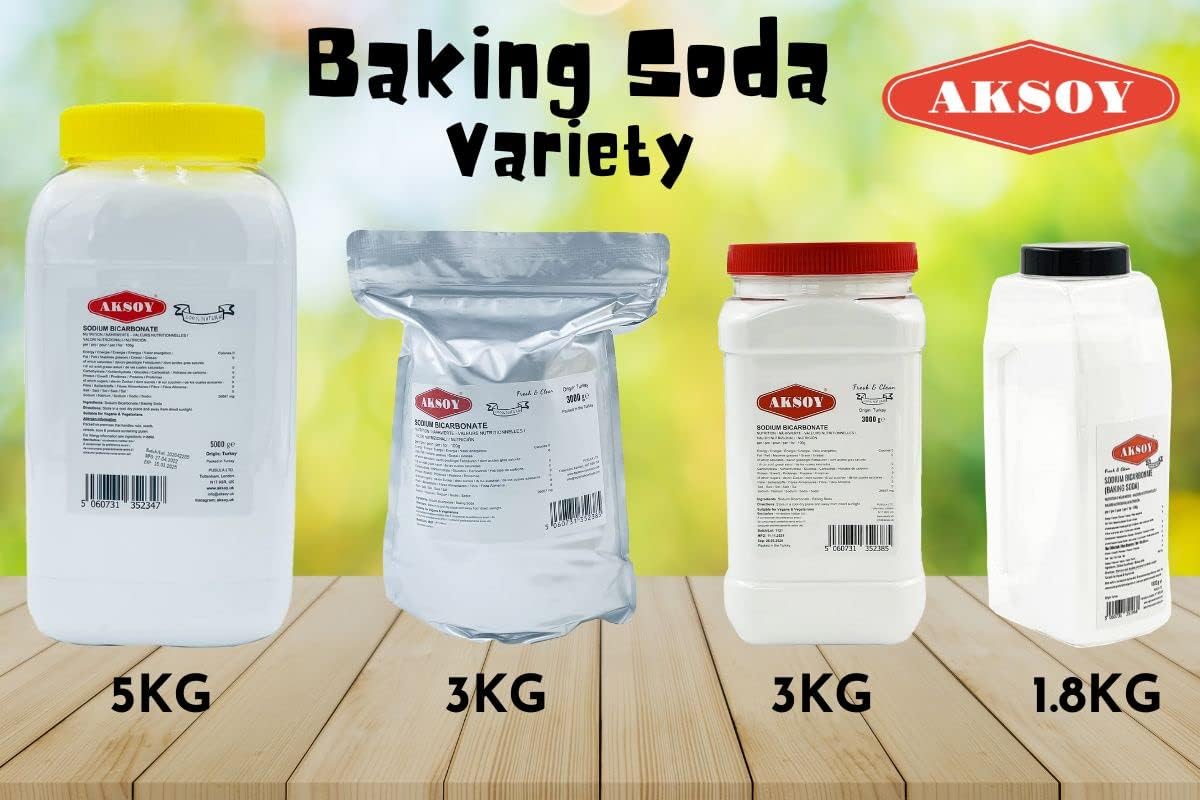 Aksoy Baking Soda 3KG JAR PACK || Pure Sodium Bicarbonate Powder, Highest Purity, Food Grade, Pure Baking Soda For Cooking, Baking, Cleaning, & More!-4