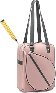 Tianbi Tennis Shoulder Bag,Large Capacity Tennis Racket Holder Backpack,Waterproof Portable Sports Badminton Racket Storage Carry Bags Women and Men, Pink,30.00*30.00*4.00 cm