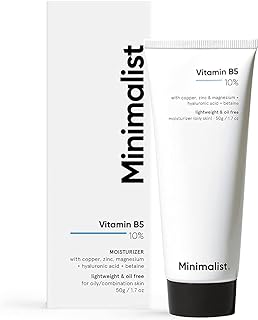 Minimalist Vitamin B5 10% Oil Free Fast Absorbing Lightweight Face Moisturizer Gel For Oily & Acne Prone Skin, 50 g (Pack of 1)