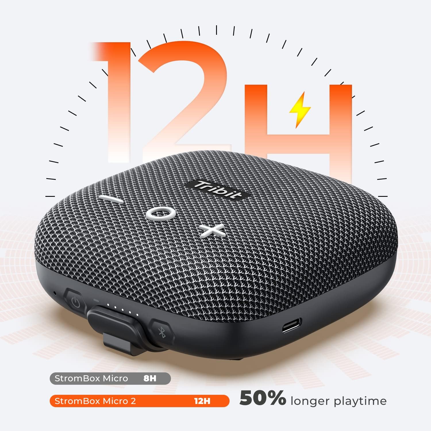 Tribit Bluetooth Portable Outdoor Speaker: Wireless Waterproof Speakers with Powerful Loud Sound Wireless Stereo Pairing IP67 and Built-in XBass for Outdoor Travel Biking-StormBox Micro 2-1