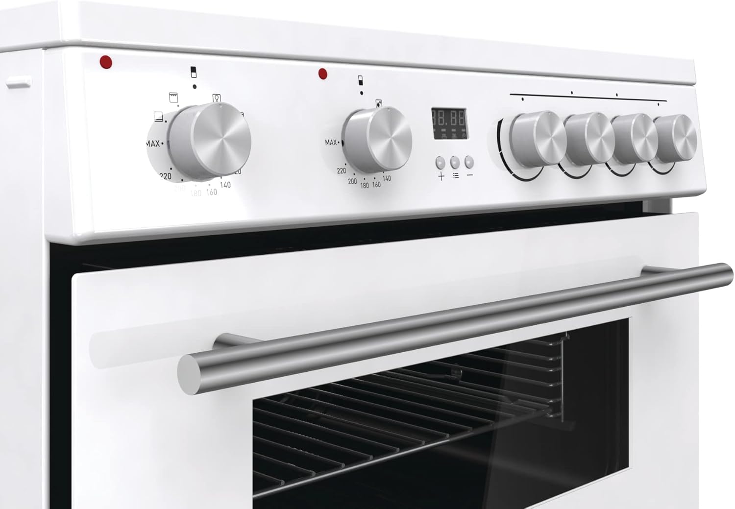 Hisense HDE3211BWUK 60cm Electric Cooker with Ceramic Hob-White A Rated Double Oven - White-12