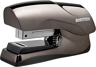 Bostitch Office Heavy Duty Stapler, 40 Sheet Capacity, No Jam, Half Strip, Fits into The Palm of Your Hand, for Classroom, Office or Desk, Black Chrome