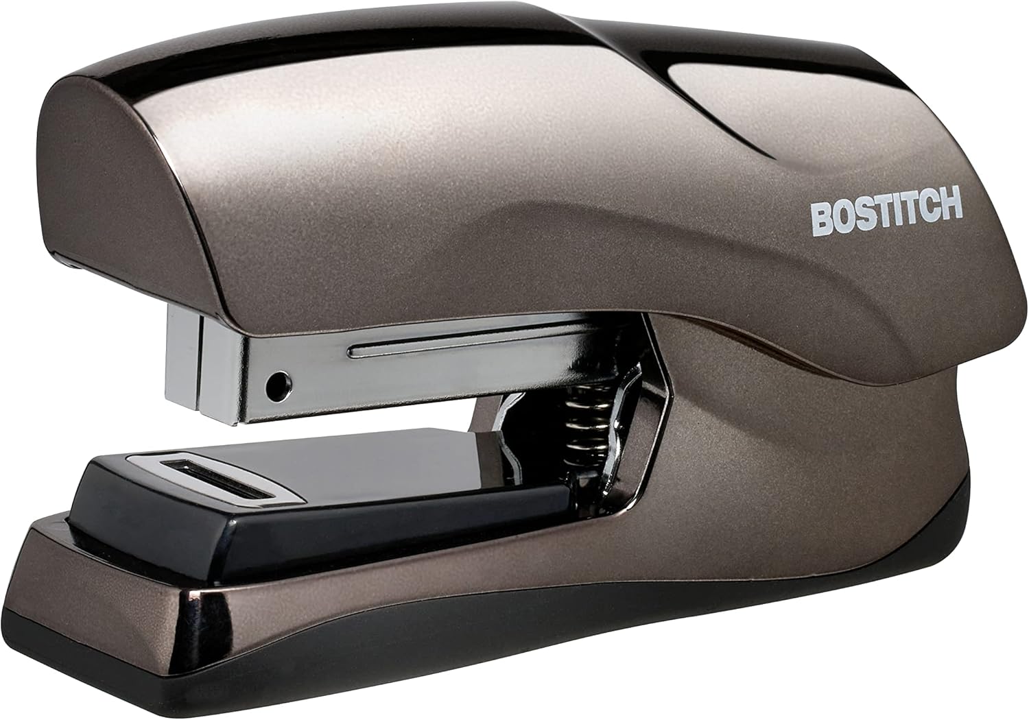 Bostitch Office Heavy Duty Stapler, 40 Sheet Capacity, No Jam, Half Strip, Fits into The Palm of Your Hand, for Classroom, Office or Desk, Black Chrome-0