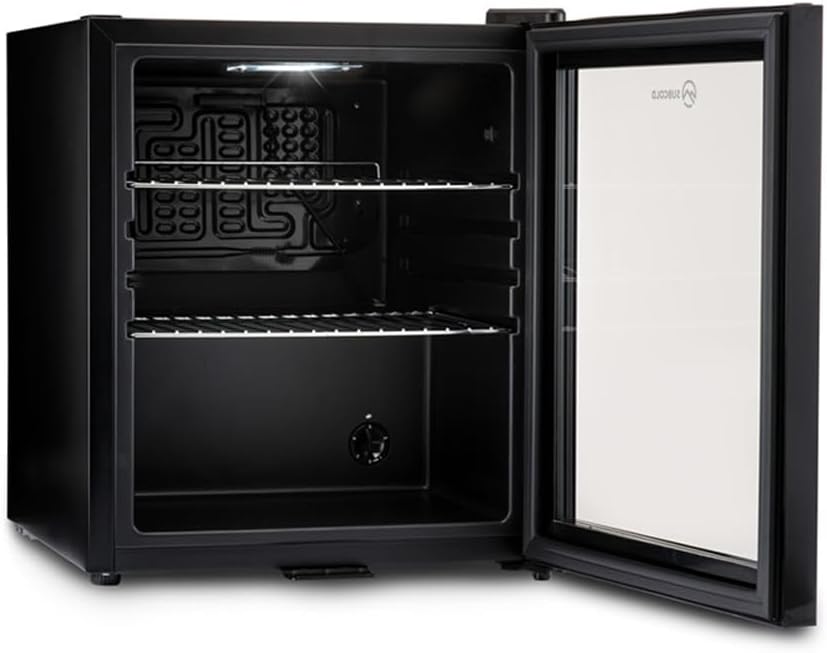 Subcold Super50 LED – Mini Fridge Black | 50L Beer, Wine & Drinks Fridge | LED Light + Lock & Key | Energy Efficient (Black)-2