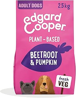 Edgard Cooper Plant Based Dog Food for Adult Dogs - Beetroot & Pumpkin, 2.5kg - Made with Deliciously Ella, Vegan Protein, Natural Ingredients, & Non GMO, Better for the Planet