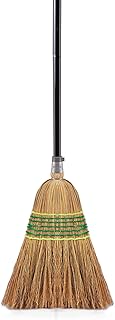 Yocada Heavy-Duty Corn Broom Commercial Indoor Outdoor Broom 59.8" Tall Perfect for Courtyard Garage Lobby Mall Market Floor Home Office Leaves Stone Dust Rubbish