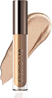 Studio 10 Liquid Foil I-Radiance Eyeshadow - Shimmer Liquid Eyeshadow with Moisture Boosting and Long-Wearing Formula - Metallic Eyeshadow Liquid in Shade Sable