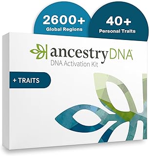 AncestryDNA + Traits: Genetic Ethnicity + Traits Test, AncestryDNA Testing Kit with 35+ Traits, DNA Ancestry Test Kit, Genetic Testing Kit