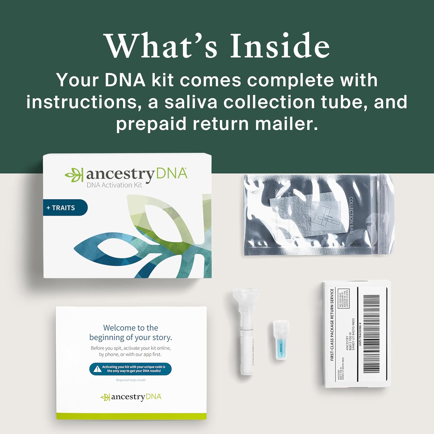 AncestryDNA + Traits: Genetic Ethnicity + Traits Test, AncestryDNA Testing Kit with 35+ Traits, DNA Ancestry Test Kit, Genetic Testing Kit-7