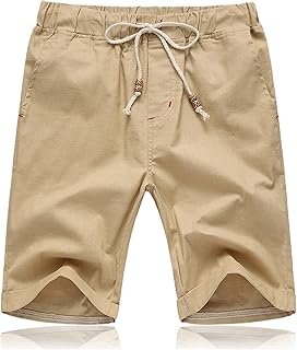 JustSun Mens Summer Shorts with Pockets Casual Elasticated Waist