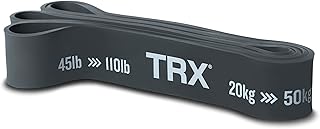 TRX Training Strength Band, Full-Body Resistance Band for Home and Gym Use, Resistance Band for Working Out, (45 lbs - 110 lbs), (Grey)