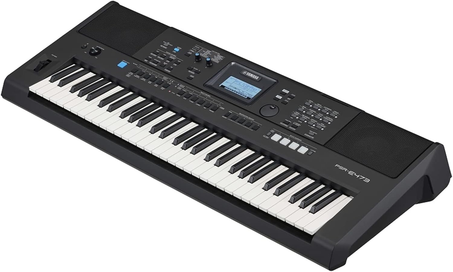 Yamaha PSR-E473 Portable, Versatile Digital Keyboard with 61 Touch-Sensitive Keys, in Black-0