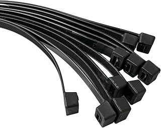 On1shelf Cable Ties, 900mm x 12.0mm, 35.4" Tie Wraps, Strong and Long Nylon Zip Ties (10, Black)