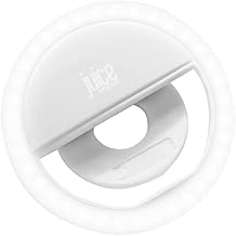 Juice Social | Clip-On Selfie Ring Light | 3 Brightness Levels | 36 LED Bulbs | Rechargeable For The Perfect Glow Everywhere | White