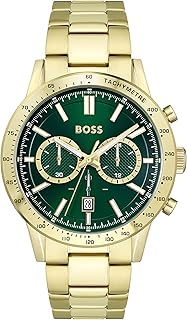 BOSS Chronograph Quartz Watch for Men with Gold Colored Stainless Steel Bracelet - 1513923