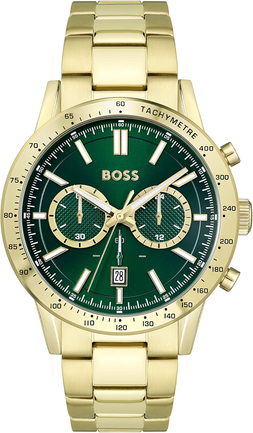 BOSS Chronograph Quartz Watch for Men with Gold Colored Stainless Steel Bracelet - 1513923-0