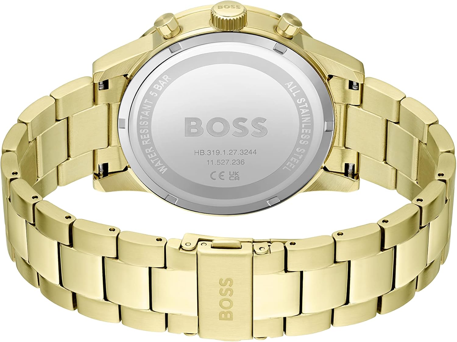 BOSS Chronograph Quartz Watch for Men with Gold Colored Stainless Steel Bracelet - 1513923-2