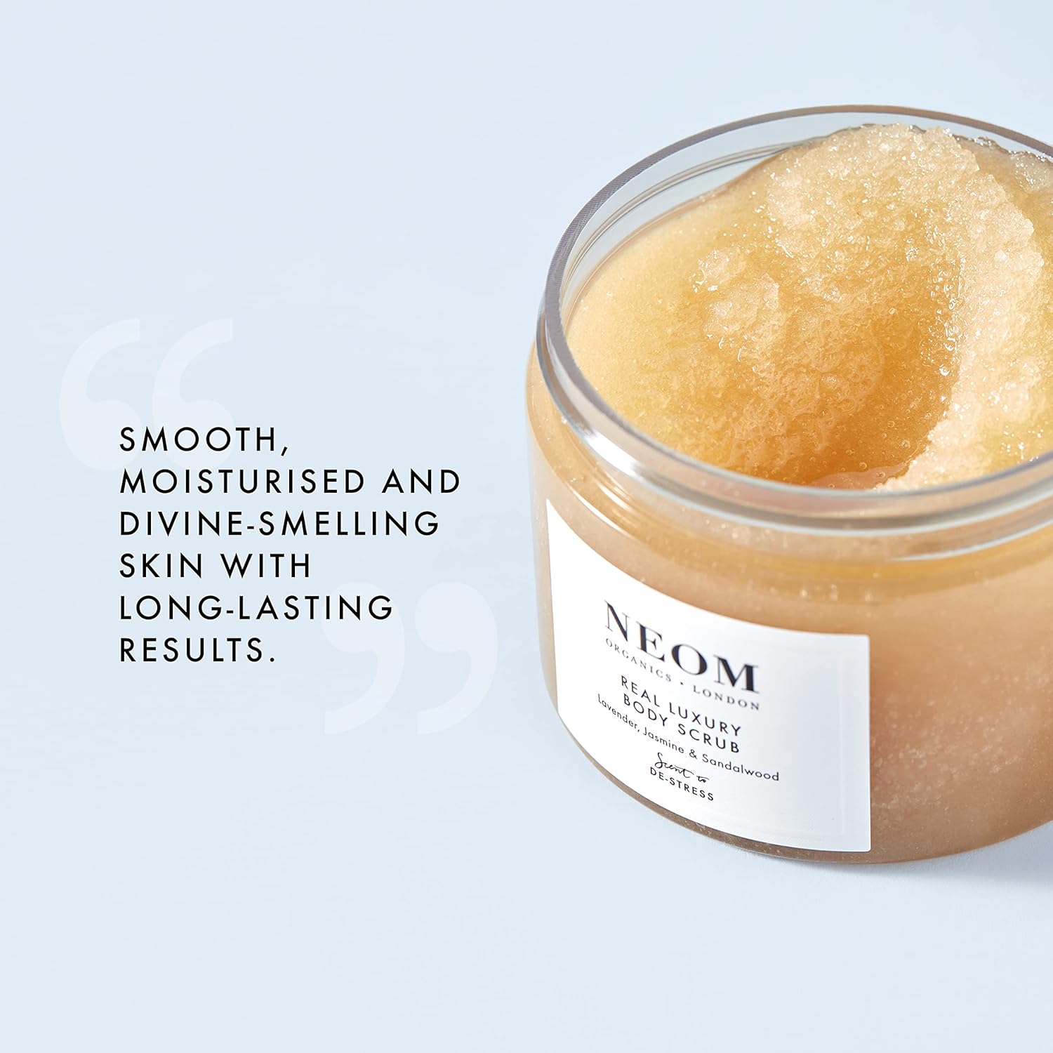 NEOM- Real Luxury Body Scrub | Luxury Body Scrub | Lavender & Sandalwood | 100% Natural Fragrance | Scent to De-Stress | Organic Vegan Hydrating Body Scrub-2