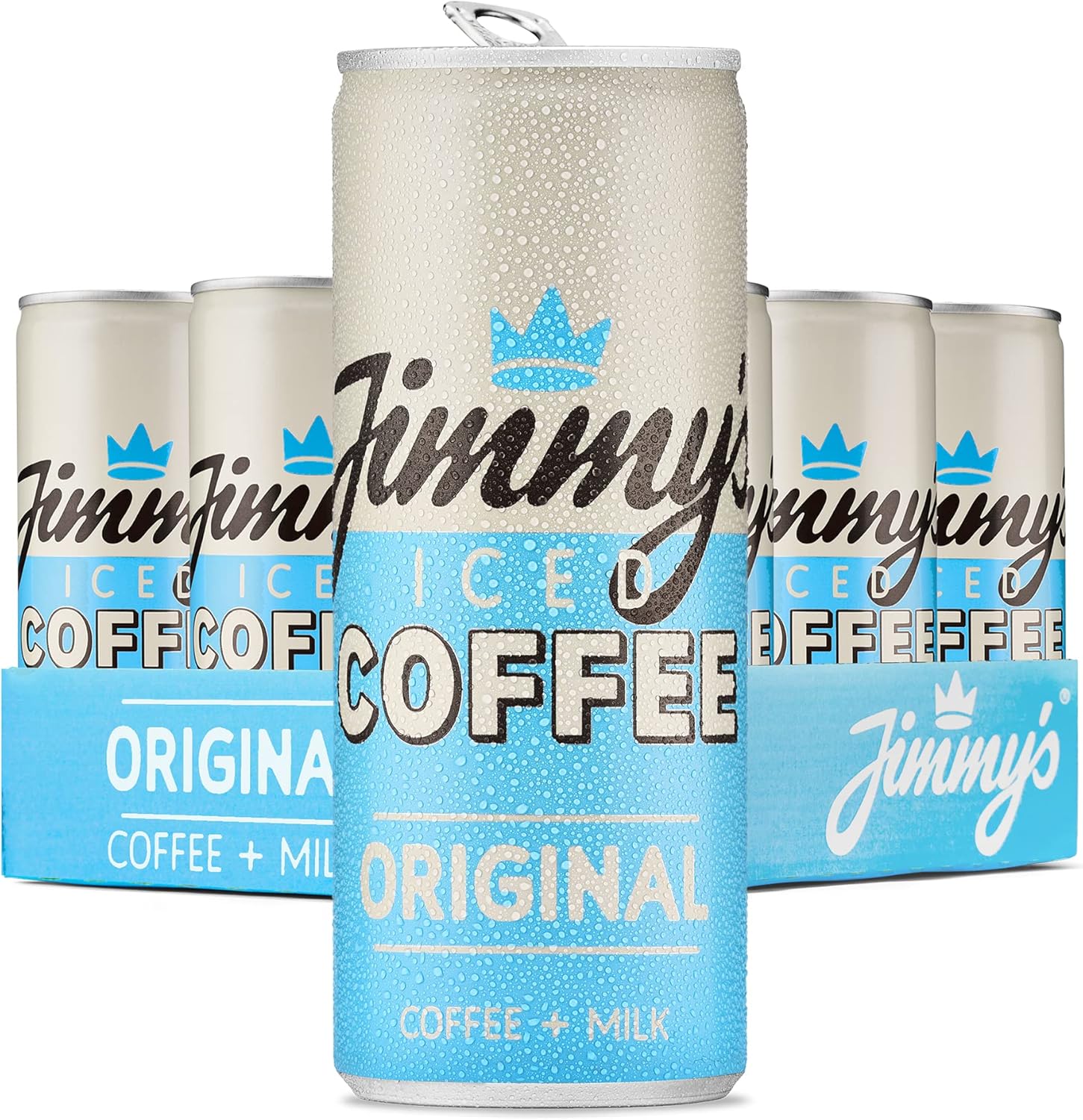 Jimmy's Iced Coffee Original SlimCan 12 x 250ml (Pack of 12) Refreshing Ready-to-drink Iced Latte Tins-0