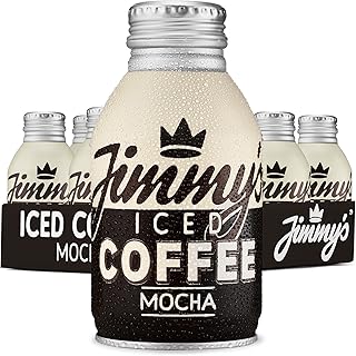 Jimmy’s Iced Coffee Mocha BottleCan 12 x 275ml Multipack (Crate of 12) Cold Chocolate Milk & Coffee Tins Bulk Pack