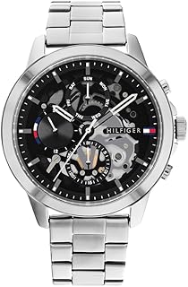 Tommy Hilfiger Analogue Multifunction Quartz Watch for Men with Silver Stainless Steel Bracelet - 1710477