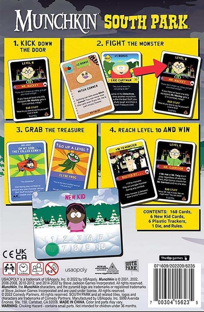 USAopoly Munchkin South Park | Card Game Featuring South Park Characters | Based on The Steve Jackson Munchkin Games | Officially-Licensed Comedy Central & South Park Board Game & Merchandise.-2