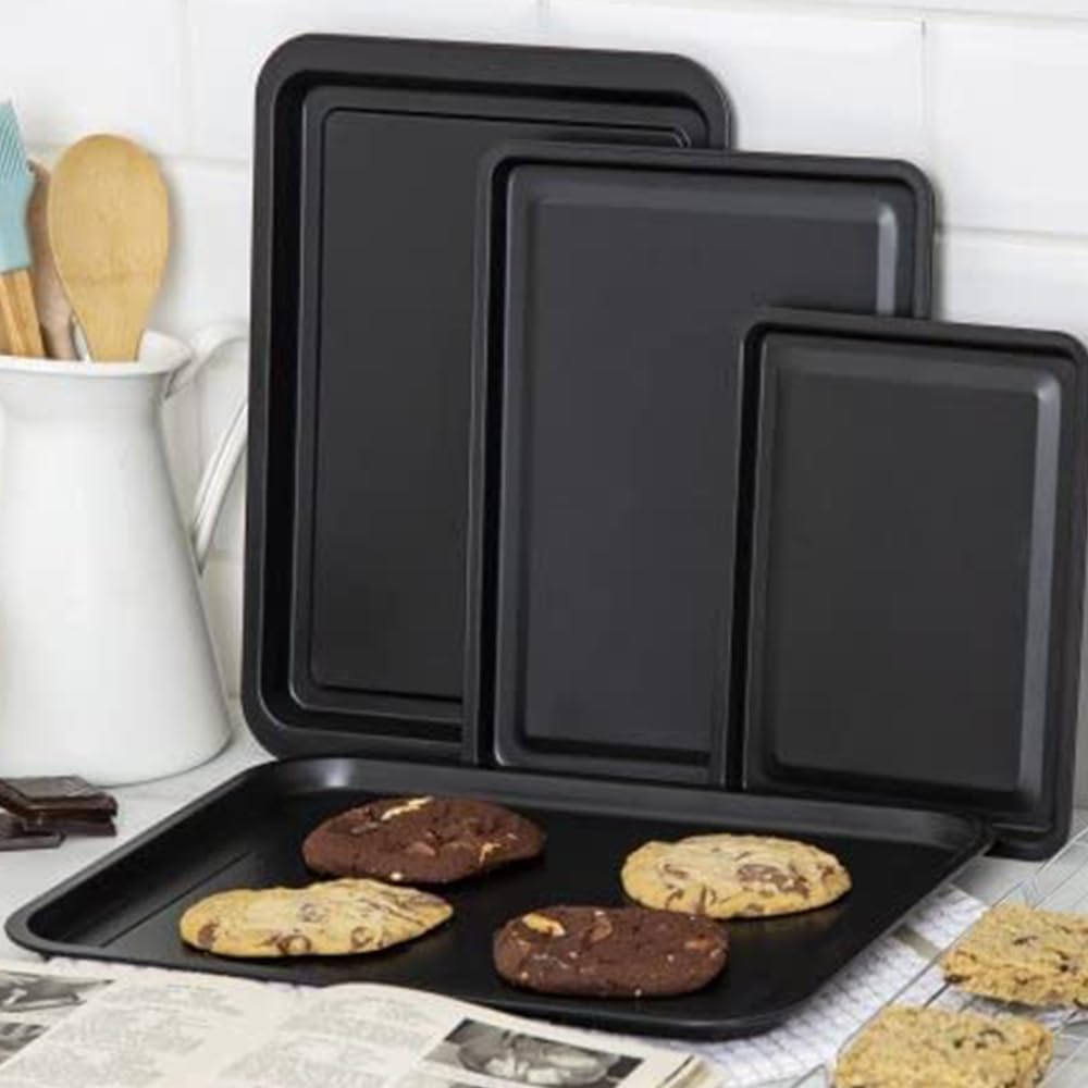 1ABOVE Essentials Medium Baking/Oven Tray, Premium Quality, Easy to Clean with Non-Stick Coating-3