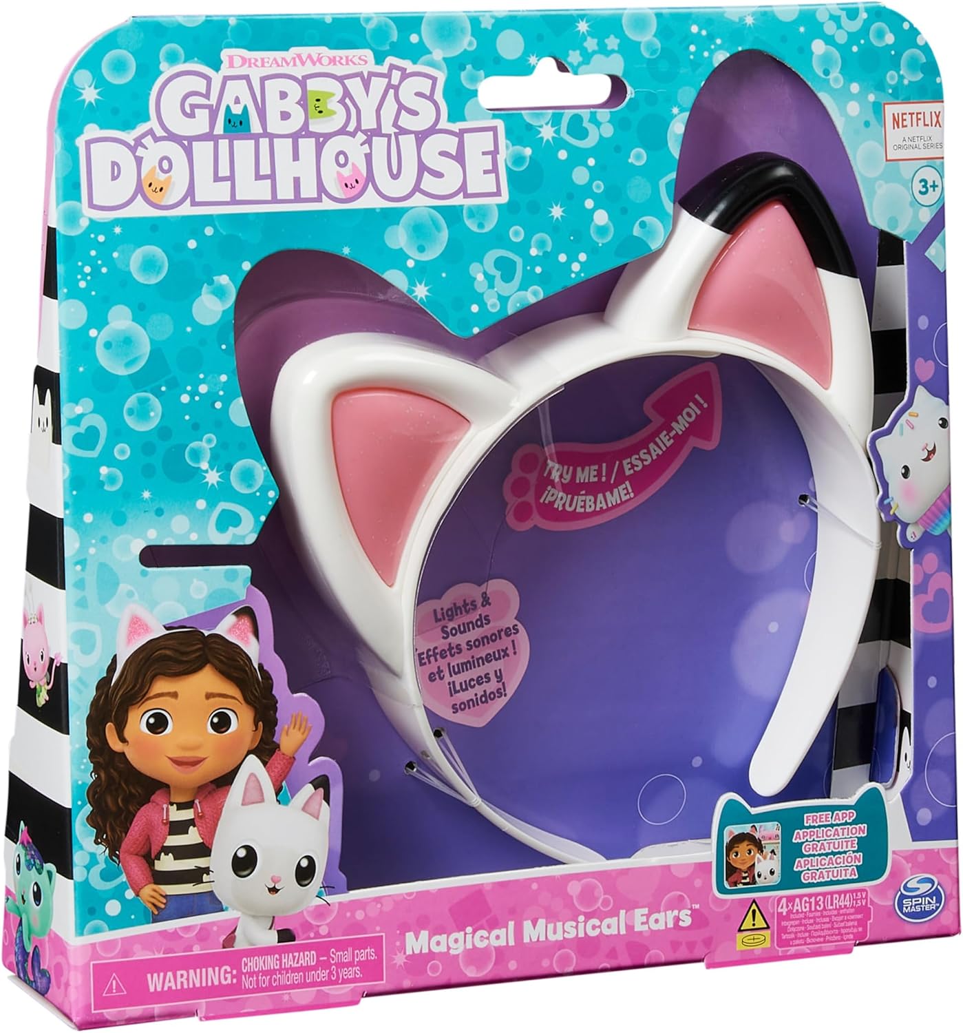 Gabby’s Dollhouse, Magical Musical Cat Ears with Lights, Music, Sounds and Phrases, Kids’ Toys for Ages 3 and above-5