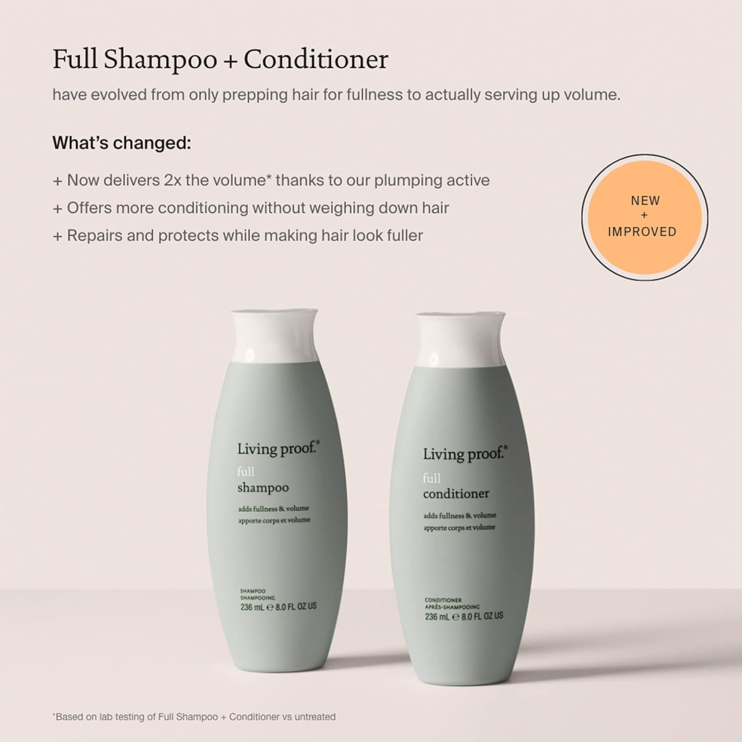 Living Proof Full Haircare Shampoo & Conditioner | Transform Fine, Flat Hair | Fullness & Thickness | Volumizing | Paraben Free | Silicone Free | Vegan-2