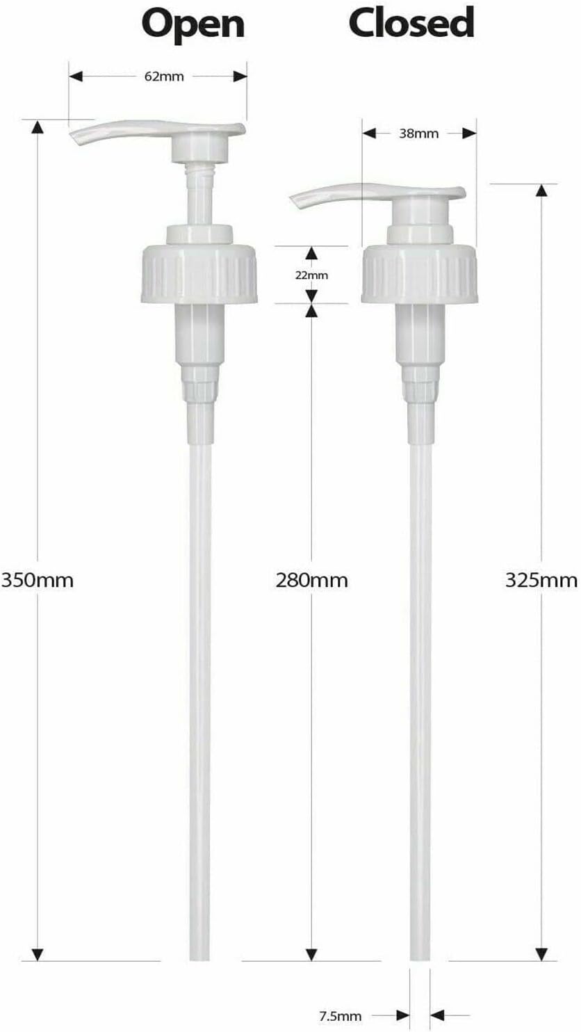 5 Litre Pump Dispenser 3 PACK Pelican Dispenser Pump for 5 Litre Container - 4ml Dose Ideal for Shampoo, Alcohol, Oils etc 38mm (3 PACK)-1