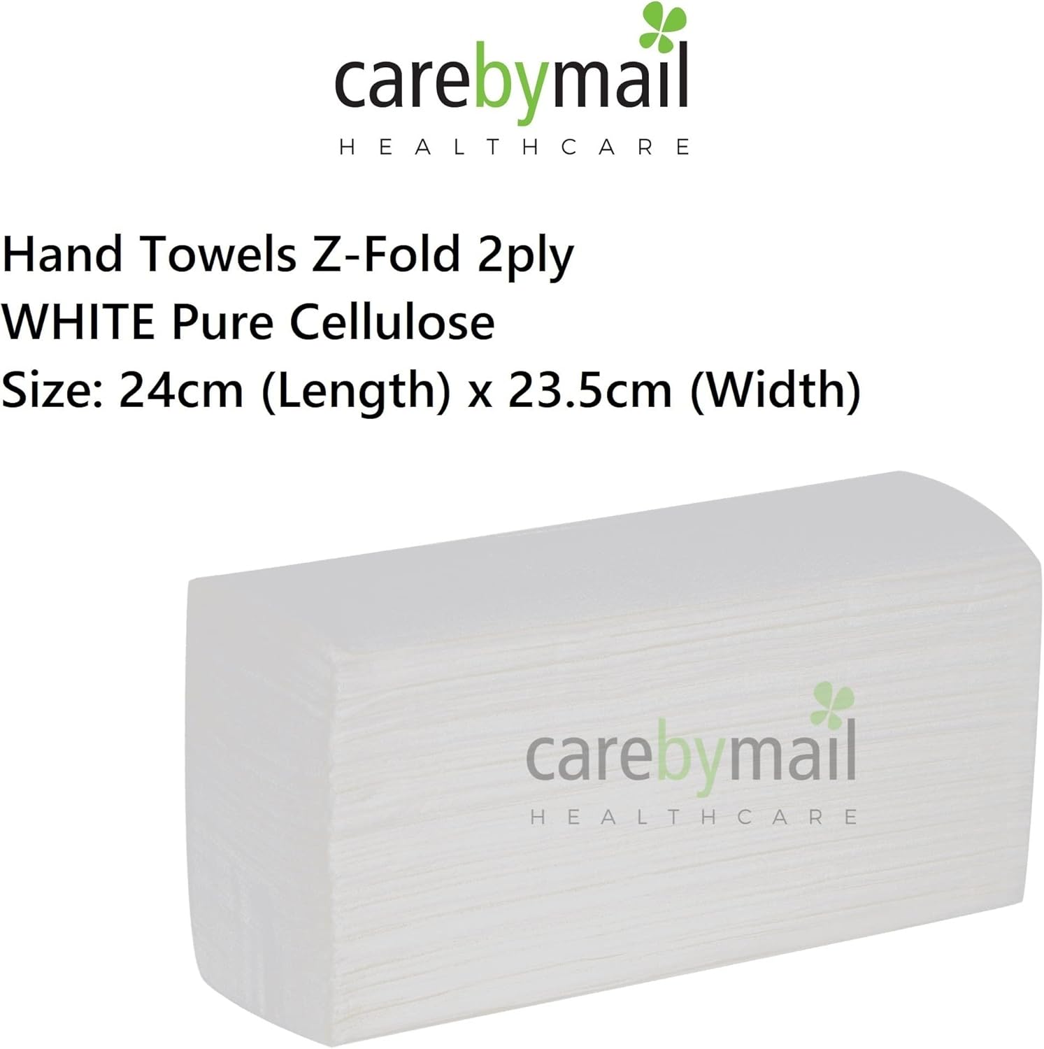 Interfold Z-Fold Paper Hand Towels | White | 2-Ply | CarebyMail Healthcare (3 Sleeves - 450 Hand Towels)-1