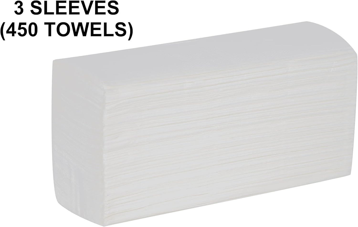 Interfold Z-Fold Paper Hand Towels | White | 2-Ply | CarebyMail Healthcare (3 Sleeves - 450 Hand Towels)-2