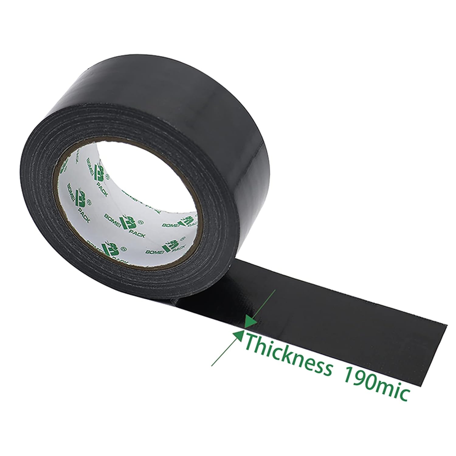 BOMEI PACK 3 Rolls Reinforced Duct Tape Black 48mm x 32m Waterproofs Sticky Binding Gaffer Tape for Ducts Fixing Repairing,Heavy Duty Moving Boxes Sealing Bundling Strapping for Home Jobs-6