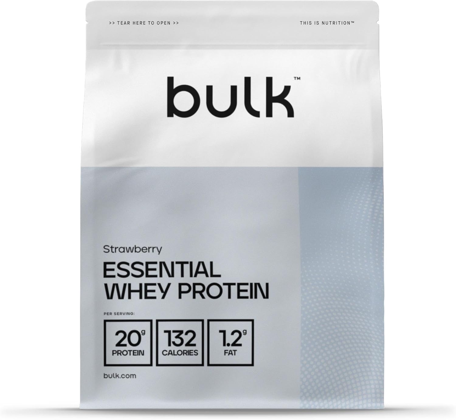 Bulk Essential Whey Protein Powder Shake, Strawberry, 1 kg, 28 Servings, Packaging May Vary-0