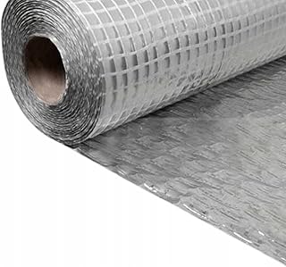 Trade Store Vapour Barrier Membrane - Insulating Aluminium Foil Barrier - Use for Flooring Insulation - Roof Insulation - Insulation for Walls - CE Approved (1m x 50m (50 sq/m))