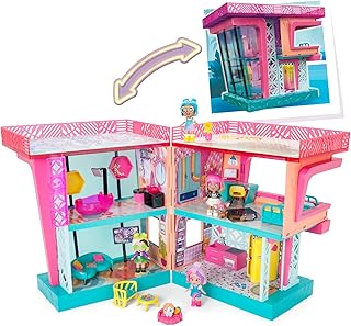 KOOKYLOOS Luna’s Dream Villa – Doll house with accessories, and exclusive doll and pets. Includes furniture, stickers and interchangeable flooring