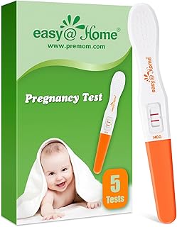 Easy@Home 5 Pregnancy Test Strips for Early Detection, Highly Sensitive 10mIU/ml First Response Early Pregnancy Test HCG Test